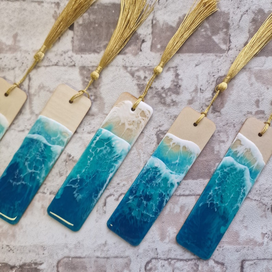 Ocean Breeze Epoxy Bookmark
