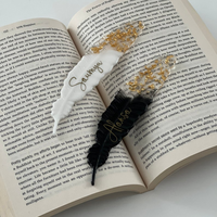 Personalized Resin Feather Bookmarks thumbnail