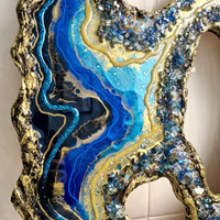 Blue Epoxy GEODE Art thumbnail