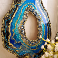 Blue Epoxy GEODE Art thumbnail