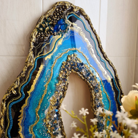 Blue Epoxy GEODE Art thumbnail