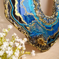 Blue Epoxy GEODE Art thumbnail