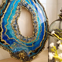 Blue Epoxy GEODE Art thumbnail