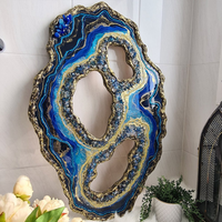Blue Epoxy GEODE Art thumbnail