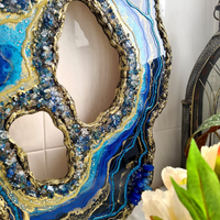 Blue Epoxy GEODE Art thumbnail