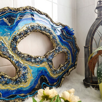Blue Epoxy GEODE Art thumbnail
