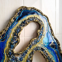 Blue Epoxy GEODE Art thumbnail