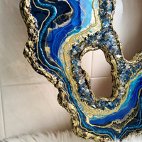 Blue Epoxy GEODE Art thumbnail