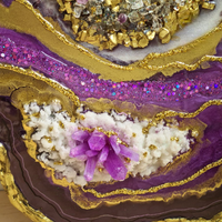 Purple Epoxy Geode Wall Decor thumbnail