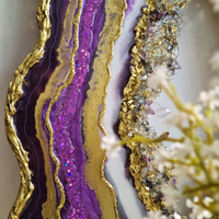 Purple Epoxy Geode Wall Decor thumbnail