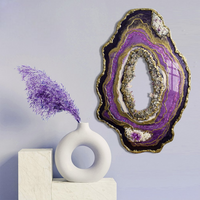 Purple Epoxy Geode Wall Decor thumbnail