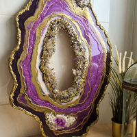 Purple Epoxy Geode Wall Decor thumbnail