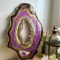 Purple Epoxy Geode Wall Decor thumbnail