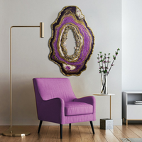 Purple Epoxy Geode Wall Decor thumbnail
