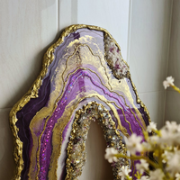 Purple Epoxy Geode Wall Decor thumbnail