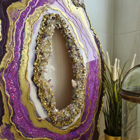 Purple Epoxy Geode Wall Decor thumbnail