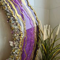 Purple Epoxy Geode Wall Decor thumbnail