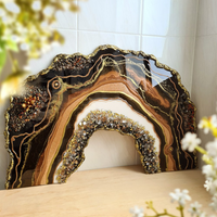 Black/Brown Epoxy Geode Wall Decor thumbnail