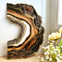 Black/Brown Epoxy Geode Wall Decor thumbnail