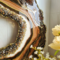 Black/Brown Epoxy Geode Wall Decor thumbnail