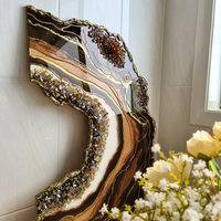 Black/Brown Epoxy Geode Wall Decor thumbnail