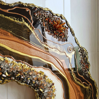 Black/Brown Epoxy Geode Wall Decor thumbnail