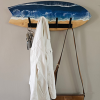 Epoxy Ocean Surf Board Coat Hanger thumbnail