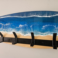 Epoxy Ocean Surf Board Coat Hanger thumbnail