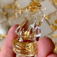 Gold and White Epoxy Chess Set thumbnail