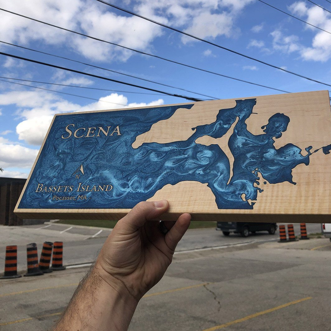 Live Edge Epoxy Lake Board