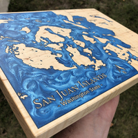 Live Edge Epoxy Lake Board thumbnail
