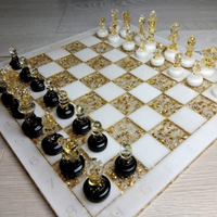 Black and Gold Epoxy Chess Set thumbnail