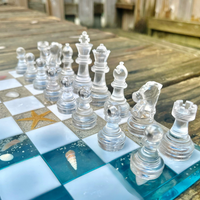 Ocean Epoxy Resin Chess Set thumbnail