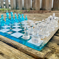 Ocean Epoxy Resin Chess Set thumbnail