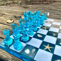 Ocean Epoxy Resin Chess Set thumbnail