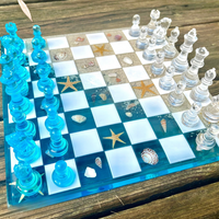 Ocean Epoxy Resin Chess Set thumbnail