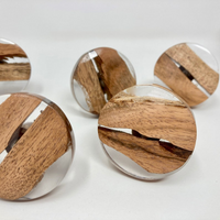 Round Clear Resin & Wood Knob thumbnail
