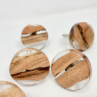 Round Clear Resin & Wood Knob thumbnail