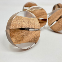 Round Clear Resin & Wood Knob thumbnail