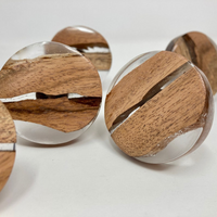 Round Clear Resin & Wood Knob thumbnail