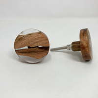 Round Clear Resin & Wood Knob thumbnail
