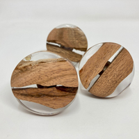 Round Clear Resin & Wood Knob thumbnail