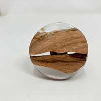 Round Clear Resin & Wood Knob thumbnail