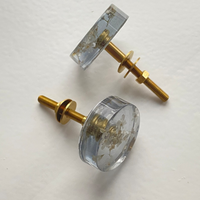 Grey Flower Epoxy Door Knob thumbnail