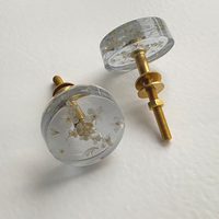 Grey Flower Epoxy Door Knob thumbnail