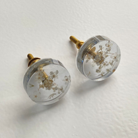 Grey Flower Epoxy Door Knob thumbnail