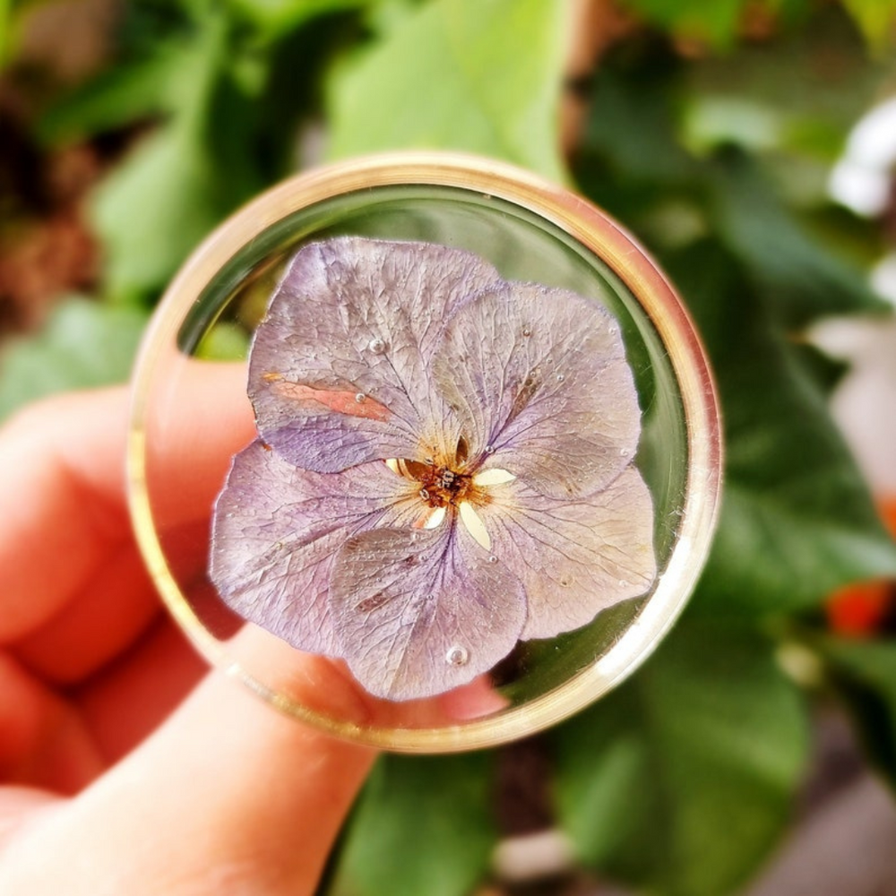 Epoxy Vintage Knob With Flowers
