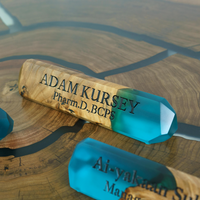 Engraved Wooden Epoxy Name Sign thumbnail
