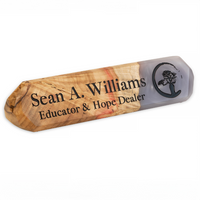 Epoxy Wooden name sign for desk thumbnail