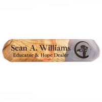 Epoxy Wooden name sign for desk thumbnail
